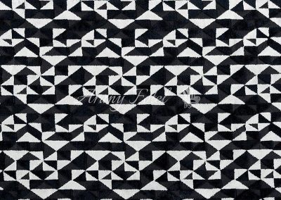 Art Deco modern geometriai mintás fekete-fehér bútorszövet és függöny magas kopásállósággal mintákkal