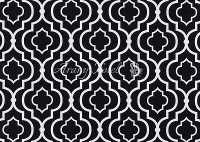 Art Deco modern geometriai mintás fekete-fehér bútorszövet és függöny magas kopásállósággal fekete