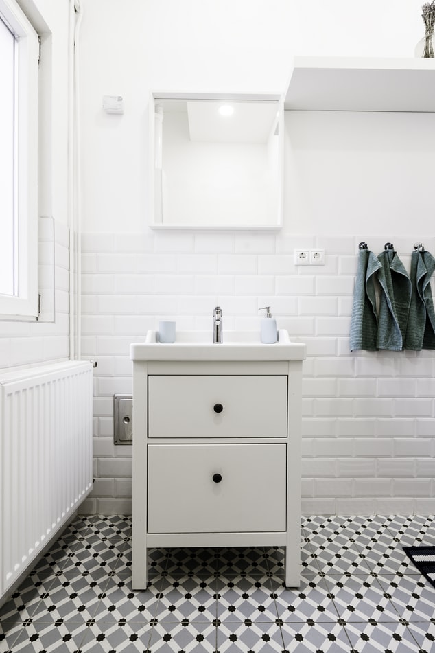 skandináv stílusú fürdőszoba